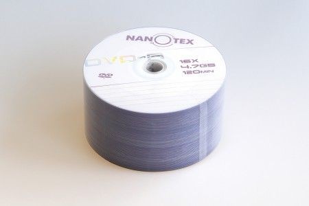 DVD-R диск 4.7Gb, швидкість читання 16x, 50 шт в наборі Nanotex DVD-R диск 4.7Gb, швидкість читання 16x, 50 шт в наборі Nanotex