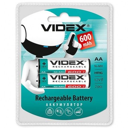 Акумулятор HR6/AA 600mAh Videx Акумулятор HR6/AA 600mAh Videx