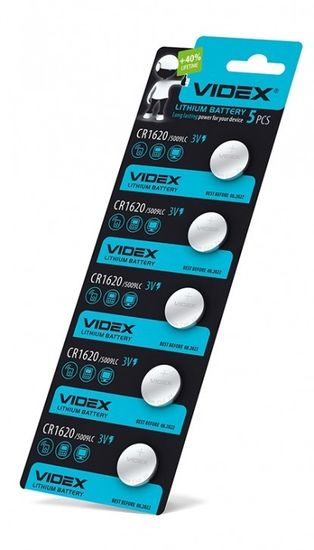 Батарейка літієва CR1620 Videx Батарейка літієва CR1620 Videx