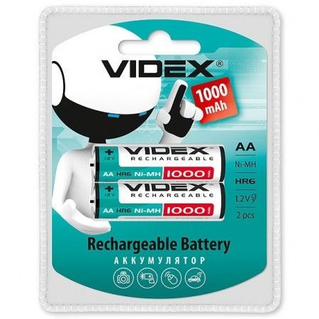 Акумулятор HR6/AA 1000mAh Videx Акумулятор HR6/AA 1000mAh Videx