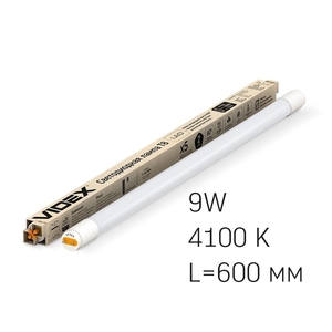 LED лампа T8b матова, для світильника завдовжки 60 см, 9W 4100K Videx