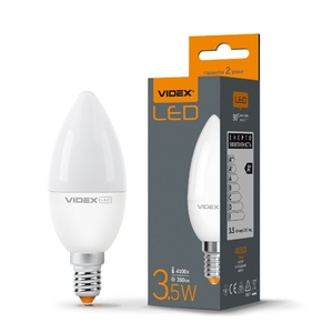 LED лампа C37e 3.5W E14 4100K Videx