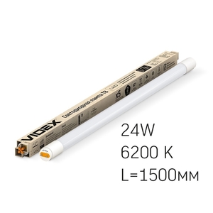 LED лампа T8 матова, для світильника завдовжки 150 см, 24W 6200K Videx