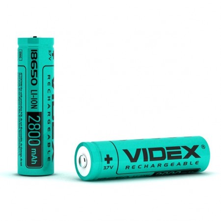 Акумулятор Li-Ion 18650 (без захисту) 2800mAh 23585 Videx Акумулятор Li-Ion 18650 (без захисту) 2800mAh 23585 Videx
