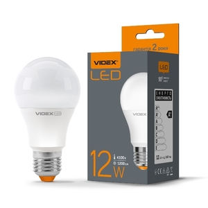LED лампа A60e 12W E27 4100K Videx