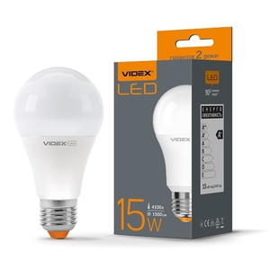 LED лампа A65e 15W E27 4100K Videx