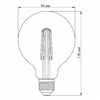 LED лампа Filament G95FAD 7W E27 2200K дімерна бронза Videx