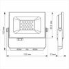 LED прожектор TLF206 20W 6000K Titanum