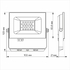 LED прожектор TLF206 20W 6000K Titanum