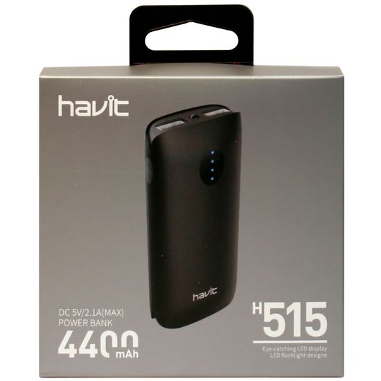 Павер банк, 4400 mAh black HV-H515 Havit Павер банк, 4400 mAh black HV-H515 Havit