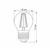 LED лампа Filament G45FMD 4W E27 4100K диммерная Videx