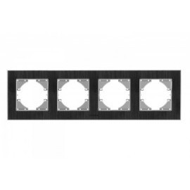 Рамка чорний алюміній на 4 місця горизонтальна VIDEX BINERA (6)