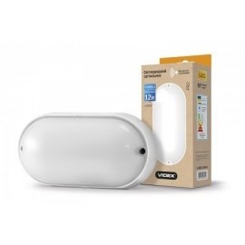 LED світильник овальний сенсорний IP65, 12W 5000K Videx