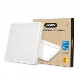 LED світильник накладний квадрат 24W 5000K Videx