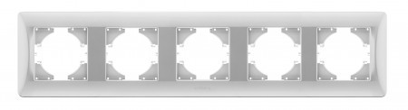 Рамка срібний шовк на 5 місць горизонтальна VIDEX BINERA