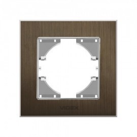 Рамка шоколадний алюміній одинарна горизонтальна VIDEX BINERA (6)