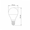LED лампа G45e 7W E14 3000K Videx