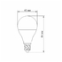LED лампа G45e 7W E14 3000K Videx