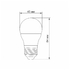 LED лампа G45e 7W E27 3000K Videx