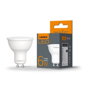 LED лампа MR16e 6W GU10 4100K Videx