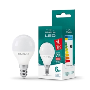 LED лампа G45 6W E14 4100K Titanum