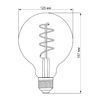 LED лампа Filament G125FASD 5W E27 2200K димерная бронза Videx