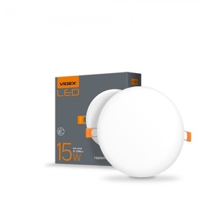 LED світильник безрамковий круглий 15W 4100K Videx