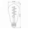 LED лампа Filament ST64FGD 4W E27 2100K диммерная графит Videx