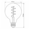LED лампа Filament G95FGD 4W E27 2100K диммерная графит Videx