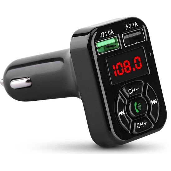 Автомобільний FM модулятор, з зарядним пристроєм для смартфону HV-FM807BT Havit Автомобільний FM модулятор, з зарядним пристроєм для смартфону HV-FM807BT Havit