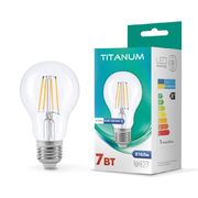 LED лампа Filament A60 7W E27 4100K Titanum