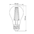 LED лампа Filament A60 7W E27 4100K Titanum