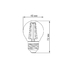 LED лампа Filament G45 4W E27 4100K Titanum