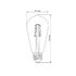 LED лампа Filament ST64 6W E27 2200K бронза Titanum