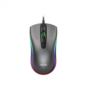 Мишка USB з RGB-підсвіткою, 1200 DPI, 4 клавіші Gray HV-MS72 Havit