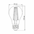 LED лампа Filament A60FA 10W E27 2200K бронза Videx
