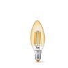 LED лампа Filament C37FA 6W E14 2200K бронза Videx