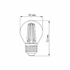 LED лампа Filament G45F 6W E27 4100K Videx