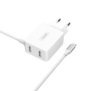Зарядний пристрій 2 USB з Lightning кабелем HV-H143 Havit
