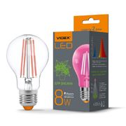 LED лампа для рослин Filament A60 8W E27 1200K Videx