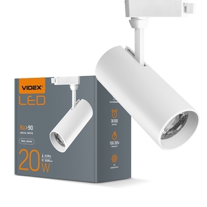 LED світильник трековий 20W 4100K білий Videx