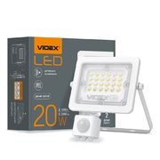LED прожектор F2e 20W 5000K с датчиком движения и освещенности Videx