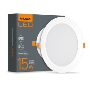 LED світильник вбудований круглий 15W 5000K Back 26339 Videx