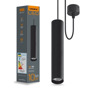 LED світильник підвісний накладний VIDEX 10W 4100K чорний (20)