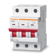 Автоматичний вимикач RS4 3п 16А С 4,5кА VIDEX RESIST (40)