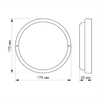 LED світильник круглий IP65, 20W 6500K TL-BHR-126 26599 Titanum