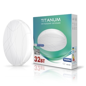 LED світильник настінно-стельовий 32W 5000K Криві лінії Titanum