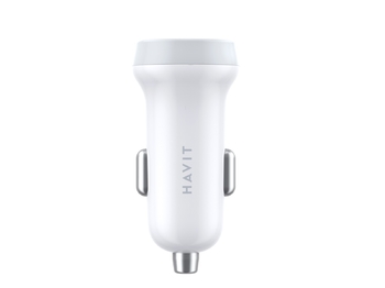 Автомобільна зарядка на 2 пристрої White HV-CC2008 Havit