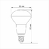 LED лампа R50 6W E14 3000K Titanum