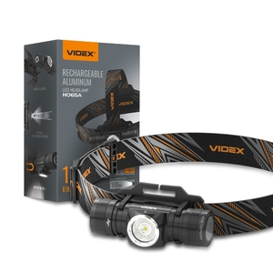 Налобный светодиодный фонарик Type-C, IP68 1200Lm 5000K VLF-H065A 27213 Videx